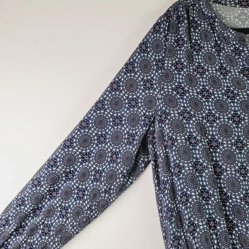 Pure Collection Circular Geometric Viscose Lagenlook Dress Sz 12 - Picture 5 of 10